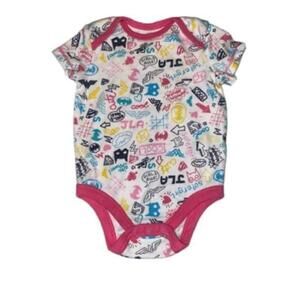 ⭐️3/$20 Girls DC Justice League One-Piece with superhero design Size 0-3 mo